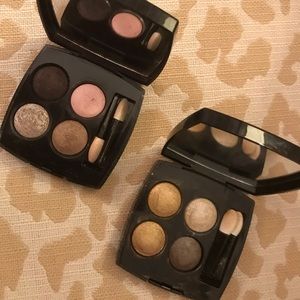 CHANEL eye shadows. Two compacts along with two other pallets